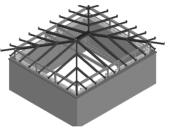 Detailkonstruktion 3 D im Masstab 1:1 (hier Tropfblech)